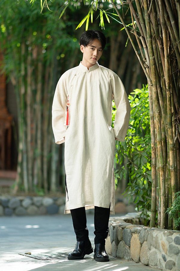 Áo Dài Cách Tân Nam Tay Dài ÁO DÀI DE-MADAME