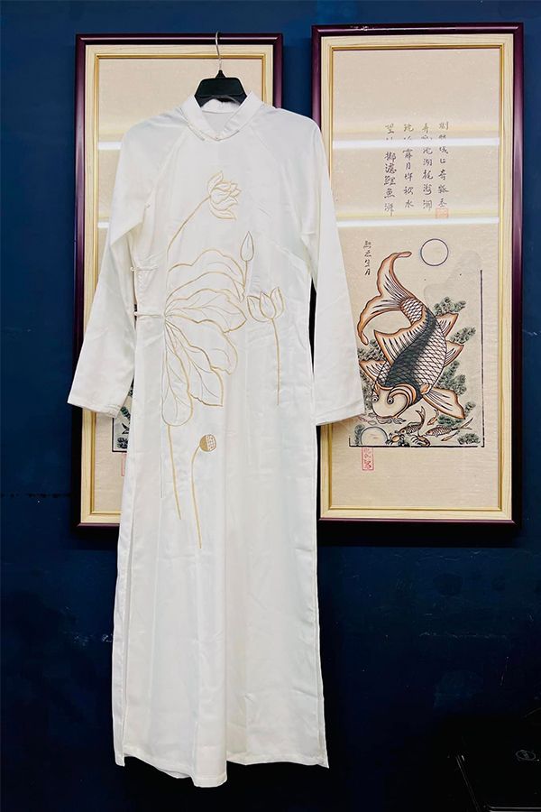 Áo Dài Cách Tân Họa Tiết ÁO DÀI SUÔNG 1996