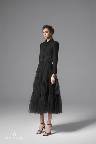 Áo Vest Kiểu Tay Dài x Chân Váy Midi Kiểu ARTI APPAREL