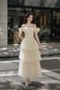 Đầm Midi Trễ Vai Voan Mỏng Aurora LOVELYN