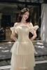 Đầm Midi Trễ Vai Voan Mỏng Aurora LOVELYN