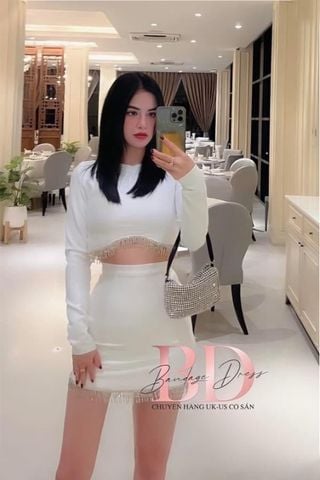 Áo Ngắn Tay Dài x Chân Váy Ngắn BANDAGE DRESS