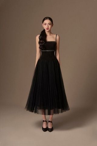 Đầm Midi Hai Dây Voan Mỏng BELOVED