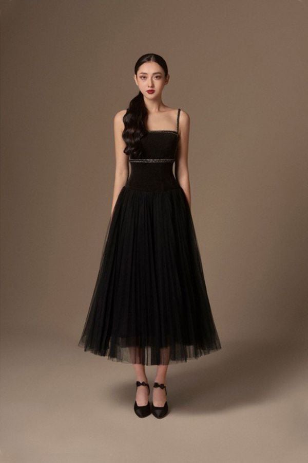 Đầm Midi Hai Dây Voan Mỏng BELOVED