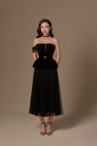 Đầm Midi Cúp Ngực Voan Mỏng BELOVEDV