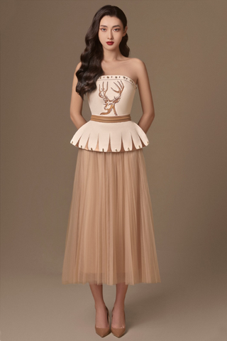 Đầm Midi Họa Tiết Voan Mỏng BELOVED