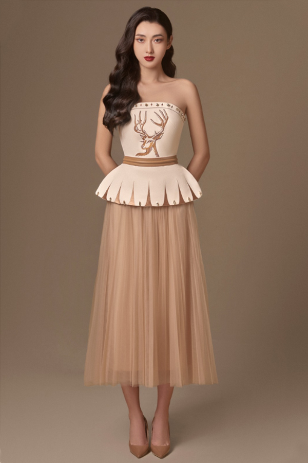 Đầm Midi Họa Tiết Voan Mỏng BELOVED