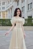 Đầm Midi Trễ Vai Voan Mỏng Cecilia LOVELYN