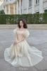 Đầm Midi Trễ Vai Voan Mỏng Cecilia LOVELYN