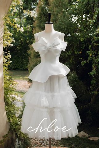 Đầm Midi Hai Dây Xếp Tầng CHLOE DESIGN