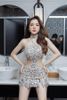 Đầm Ngắn Cổ Yếm Ánh Kim Cut-Out CÒI LUXURIOUS'S
