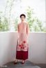 Áo Dài Cách Tân Tay Lửng Hoa Lá D.CHIC