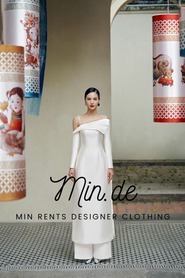 Áo Dài Cách Tân Tay Dài Trễ Vai DE NIO