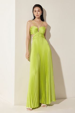 Đầm Midi Cổ Yếm Cut-Out Xếp Ly DZUNG BIEZ