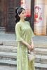 Áo Dài Cách Tân Tay Lửng Hoa Văn GIIAN