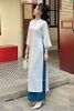 Áo Dài Cách Tân Tay Dài Cổ Tròn GIIAN