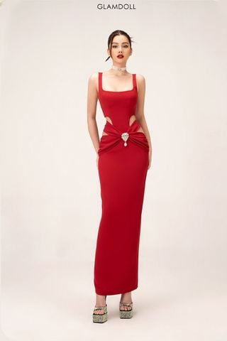 Đầm Ngắn Hai Dây Cut-Out GLAMDOLL