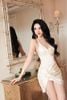 Đầm Ngắn Hai Dây Đính Hoa GLAMDOLL