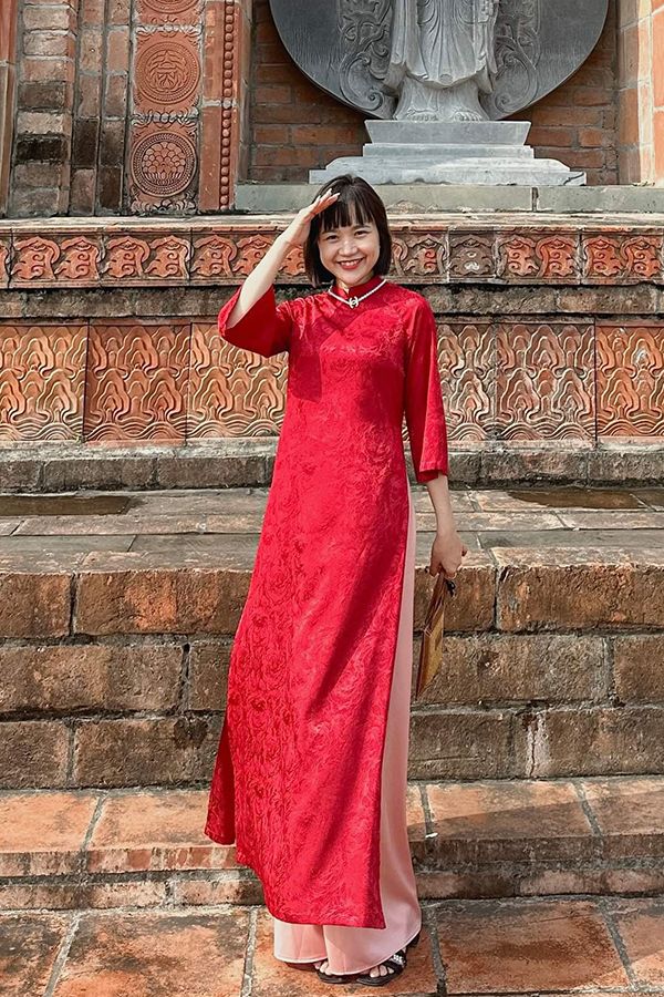 Áo Dài Cách Tân Họa Tiết HUYỀN THÁI