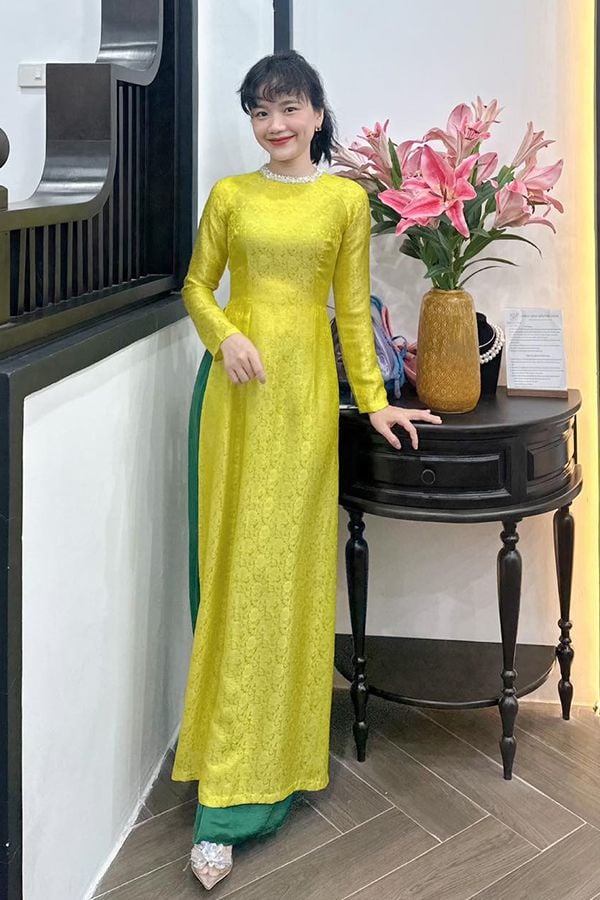 Áo Dài Cách Tân Tay Dài Đính HUYỀN THÁI