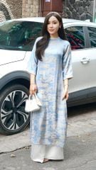 Áo Dài Cách Tân Dáng Suông Gấm Lụa Min Thanh MINCOS