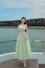 Đầm Midi Cổ Yếm Đính Hoa Dáng Xòe JOSÉPHINE
