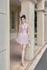 Đầm Ngắn Trễ Vai Voan Mỏng Kate LOVELYN