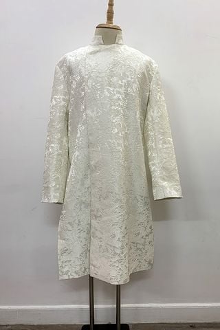 Áo Dài Cách Tân Nam Họa Tiết Cổ Trụ KHALIM