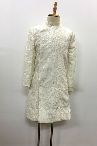 Áo Dài Cách Tân Nam Tay Dài Họa Tiết Vàng KHALIM