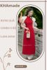 Áo Dài Cách Tân Nữ Đỏ Thiết Kế Tay Bồng Cổ Tròn Combo Bưng Quả 6 Bộ KHAMADE