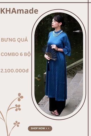 Áo Dài Cách Tân Nữ Gấm Combo Bưng Quả 6 Bộ KHAMADE
