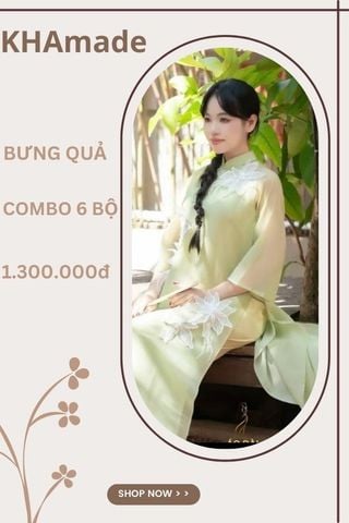 Áo Dài Cách Tân Khả Diệp Combo Bưng Quả 6 Bộ KHAMADE