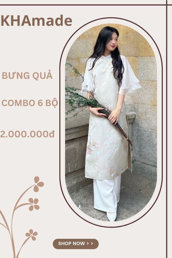 Áo Dài Cách Tân Nữ Combo Bưng Quả 6 Bộ KHAMADE