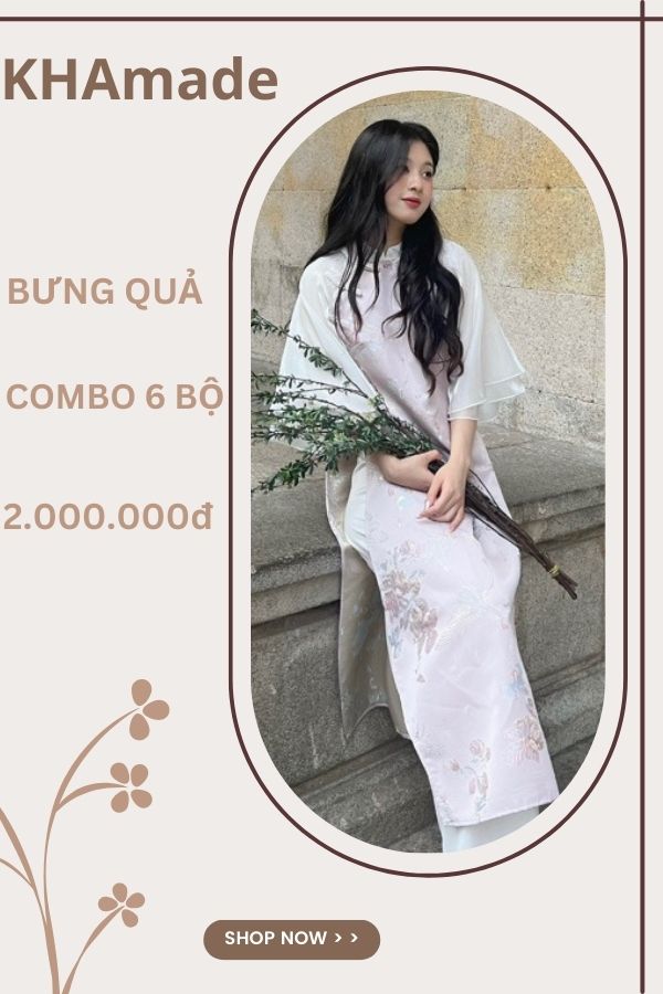 Áo Dài Cách Tân Nữ Combo Bưng Quả 6 Bộ KHAMADE