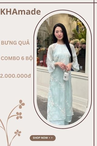Áo Dài Cách Tân Ngọc Điệp Combo Bưng Quả 6 Bộ KHAMADE