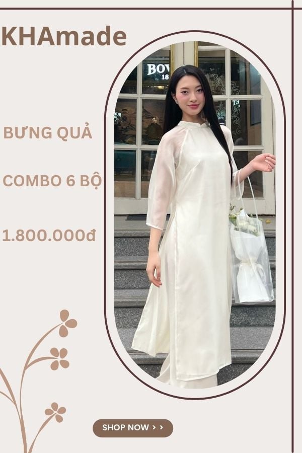Áo Dài Cách Tân Nữ Combo Bưng Quả 6 Bộ KHAMADE