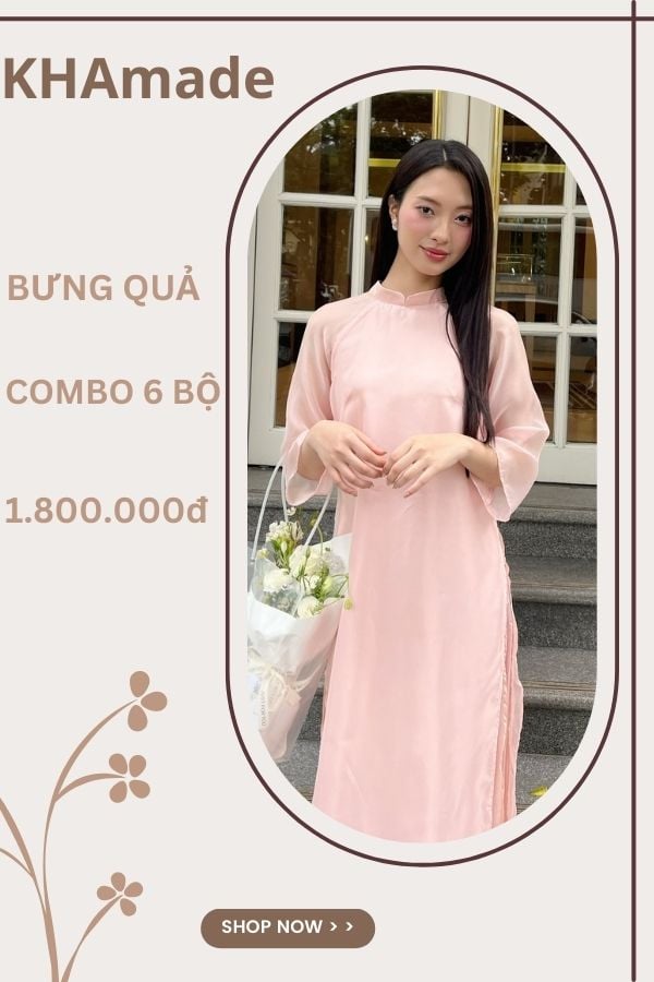 Áo Dài Cách Tân Nữ Combo Bưng Quả 6 Bộ KHAMADE