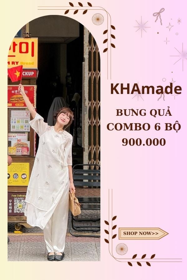 Áo Dài Cách Tân Nữ Combo Bưng Quả 6 Bộ KHAMADE