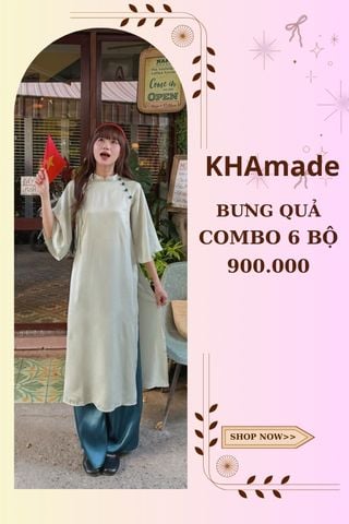 Áo Dài Cách Tân Nữ Combo Bưng Quả 6 Bộ KHAMADE