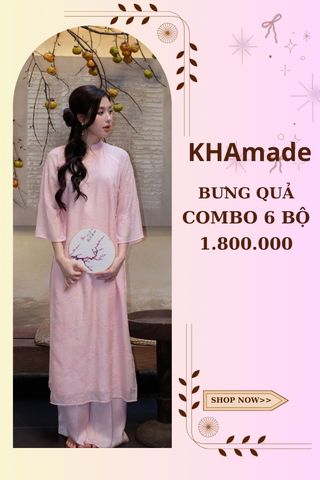 Áo Dài Cách Tân Nữ Combo Bưng Quả 6 Bộ KHAMADE