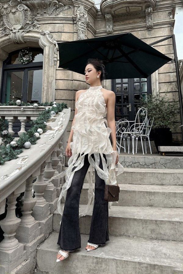 Áo Ngắn Kiểu Sát Nách Cổ Tròn L SEOUL