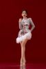 Đầm Ngắn Tay Dài Đính Lông Ánh Kim LA RÉLIE