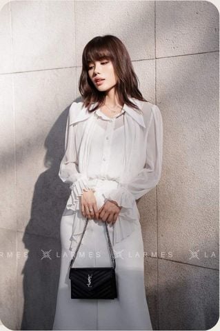 Áo Kiểu Tay Dài x Chân Váy Midi LARMES