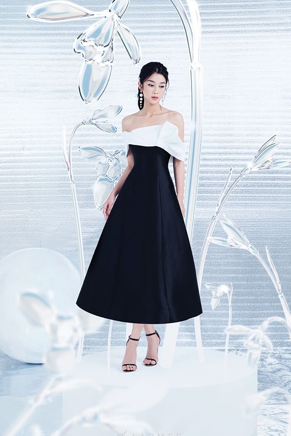 Đầm Midi Cúp Ngực Dáng Xòe LARMES