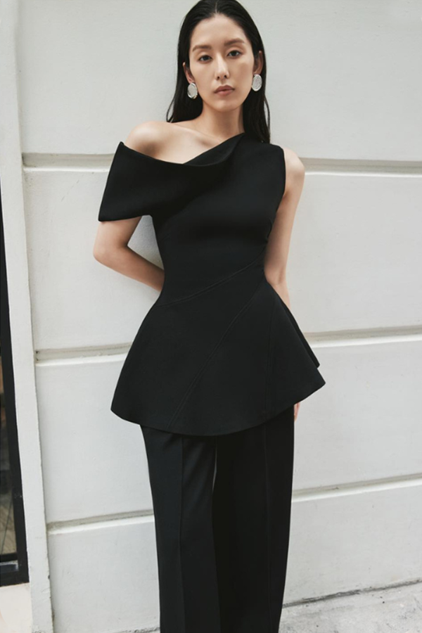 Áo Kiểu Lệch Vai x Quần Dài Dáng Suông L'ESPOIR