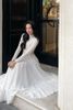Đầm Midi Ren Trắng Tay Dài Xòe Đuôi Cá L'ESPOIR