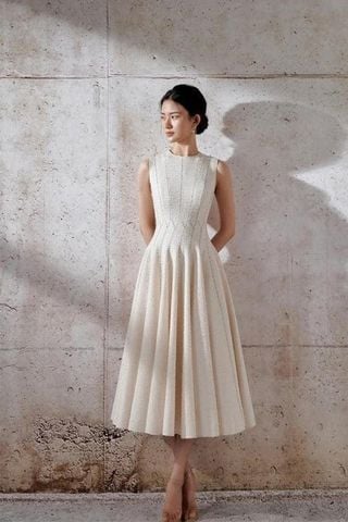 Đầm Midi Cổ Tròn Dáng Xòe LOBBSTER