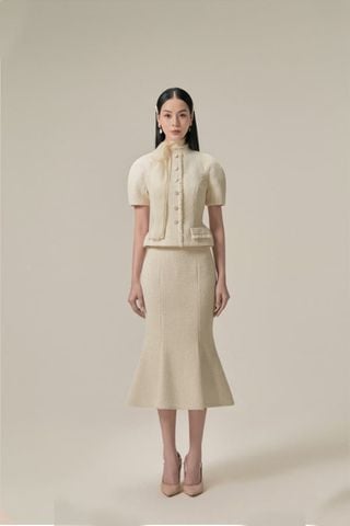 Áo Kiểu Tay Ngắn x Chân Váy Midi LOBBSTER