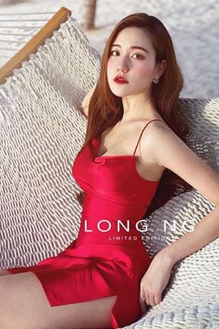 Đầm Ngắn Hai Dây Xẻ Tà LONG NG