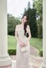 Đầm Midi Kem Trễ Vai LOVELYN